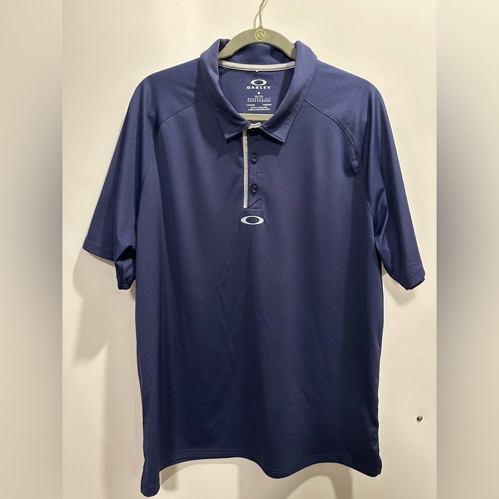 Oakley Mens Large Golf Polo Blue and Gray